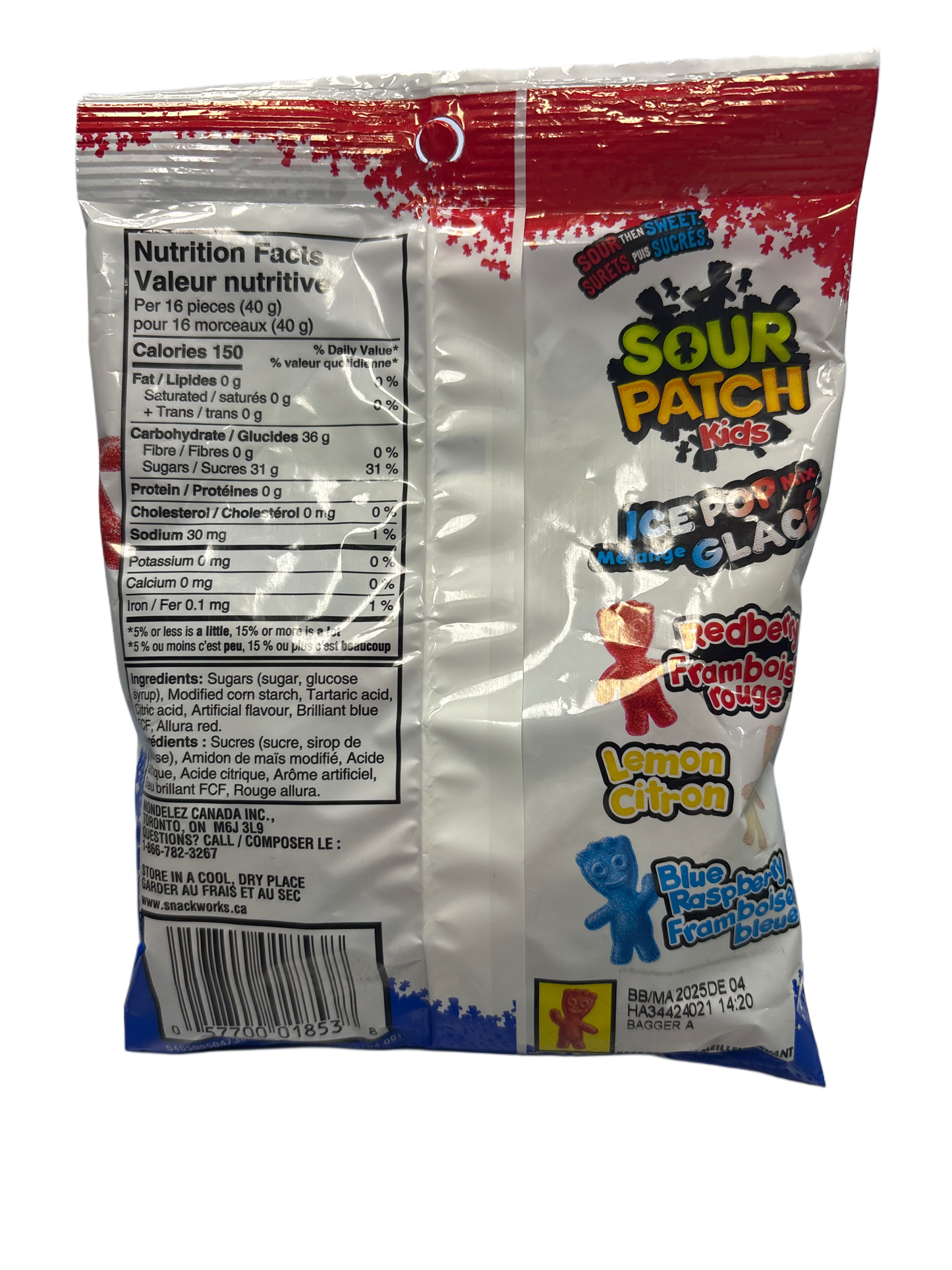 Sour Patch Kids Ice Pop 150G limited Edition - Canada Edition