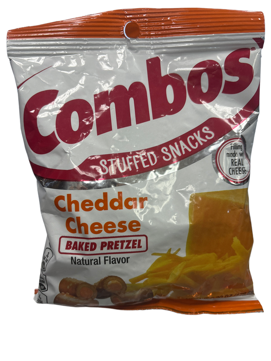 Combos Stuffed Snacks Cheddar Cheese Baked Pretzel 6.30OZ - U.S Edition BB 03/25