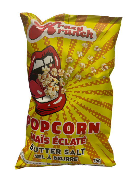 Krazy Krunch Popcorn Butter Salt 75G - Canada Edition