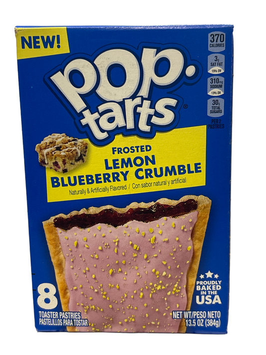 Pop Tarts Frosted Lemon Blueberry Crumble 13.5OZ - 8 Pack - U.S Edition