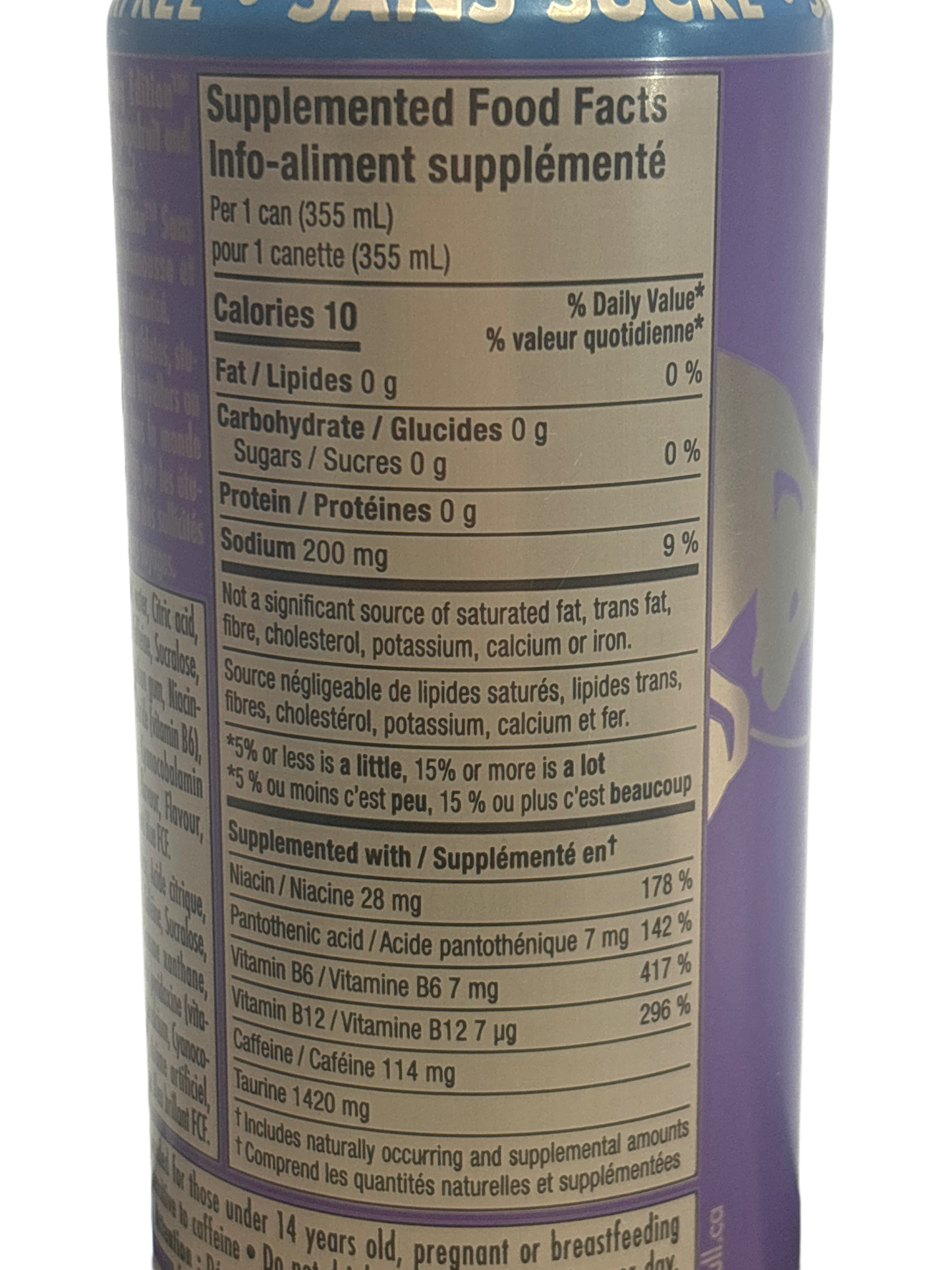 Red Bull Zero Sugar Grapefruit & Blossom Energy Drink 355ML - Canada Edition