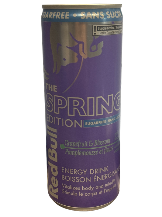 Red Bull Zero Sugar Grape Fruit & Blossom Energy Drink 250ML - Canada Edition