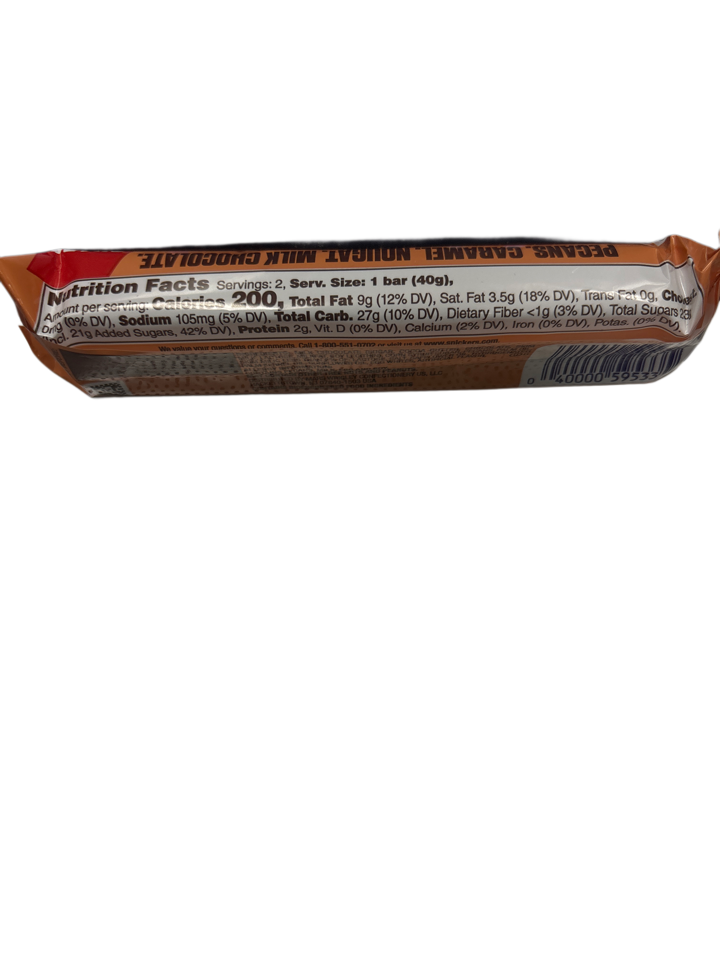 Snickers Pecan Share Size Chocolate Bar 2.82OZ - U.S Edition