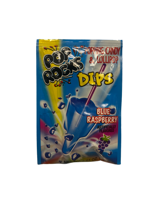 Pop Rocks Popping Candy & Lollipop Dips Blue Raspberry 18G - Spain Edition