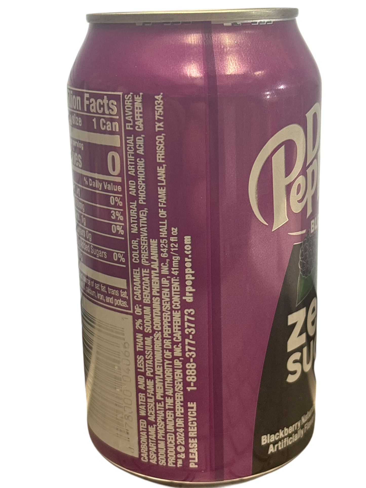 Dr. Pepper Blackberry Zero Sugar Can 355ML - U.S Edition