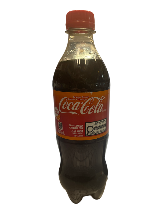 Coca Cola Orange Cream Soda Bottle 500 ML - Canada Edition