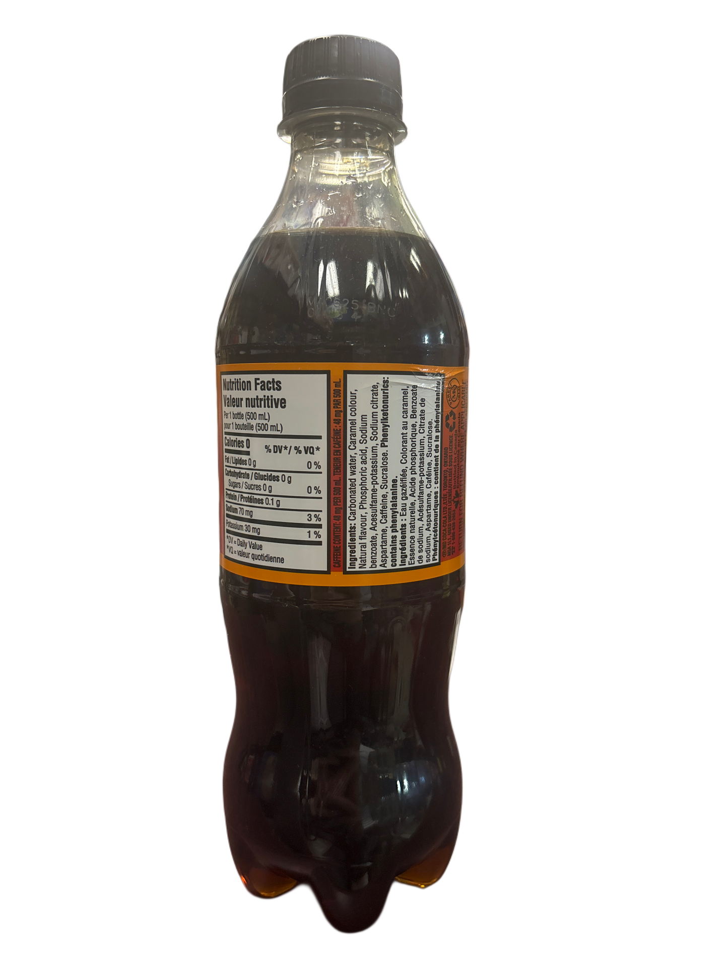 Coca Cola Zero Orange Cream Soda Bottle 500 ML - Canada Edition