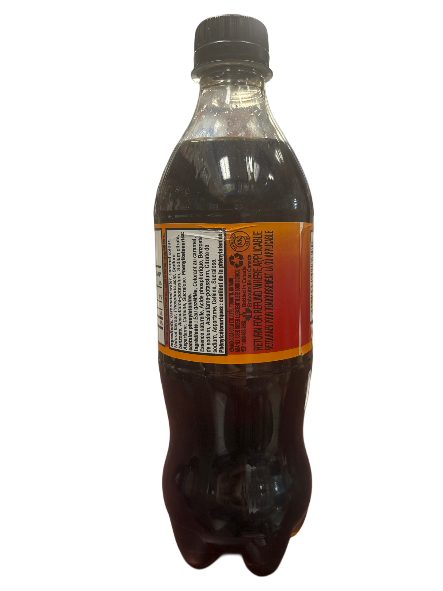 Coca Cola Zero Orange Cream Soda Bottle 500 ML - Canada Edition