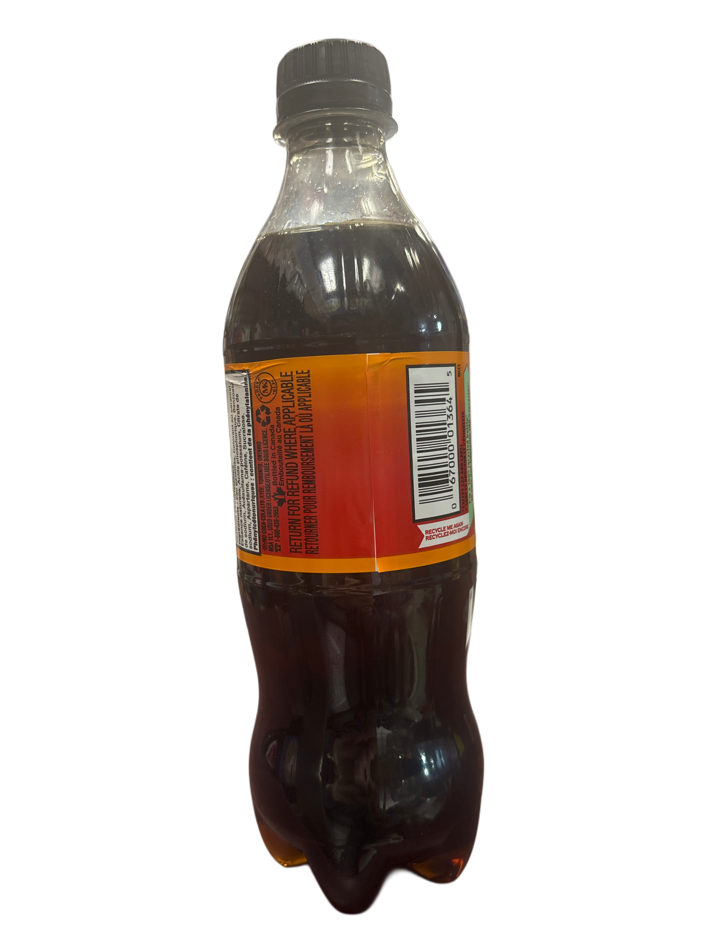 Coca Cola Zero Orange Cream Soda Bottle 500 ML - Canada Edition