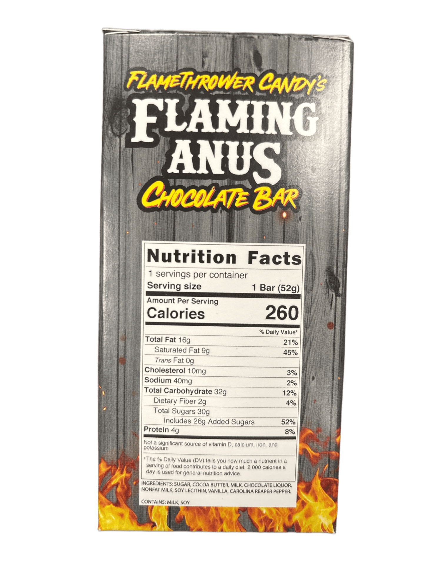 Flaming Anus Milk Chocolate Bar - 1.85OZ