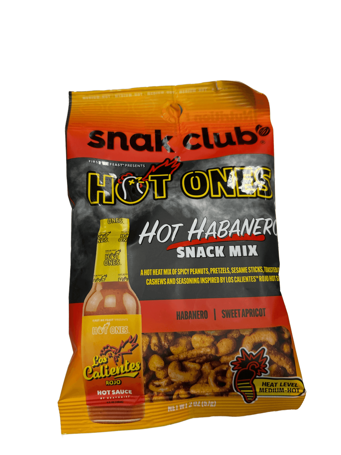 Snak Club Hot Ones Hot Habanero Snack Mix 2OZ