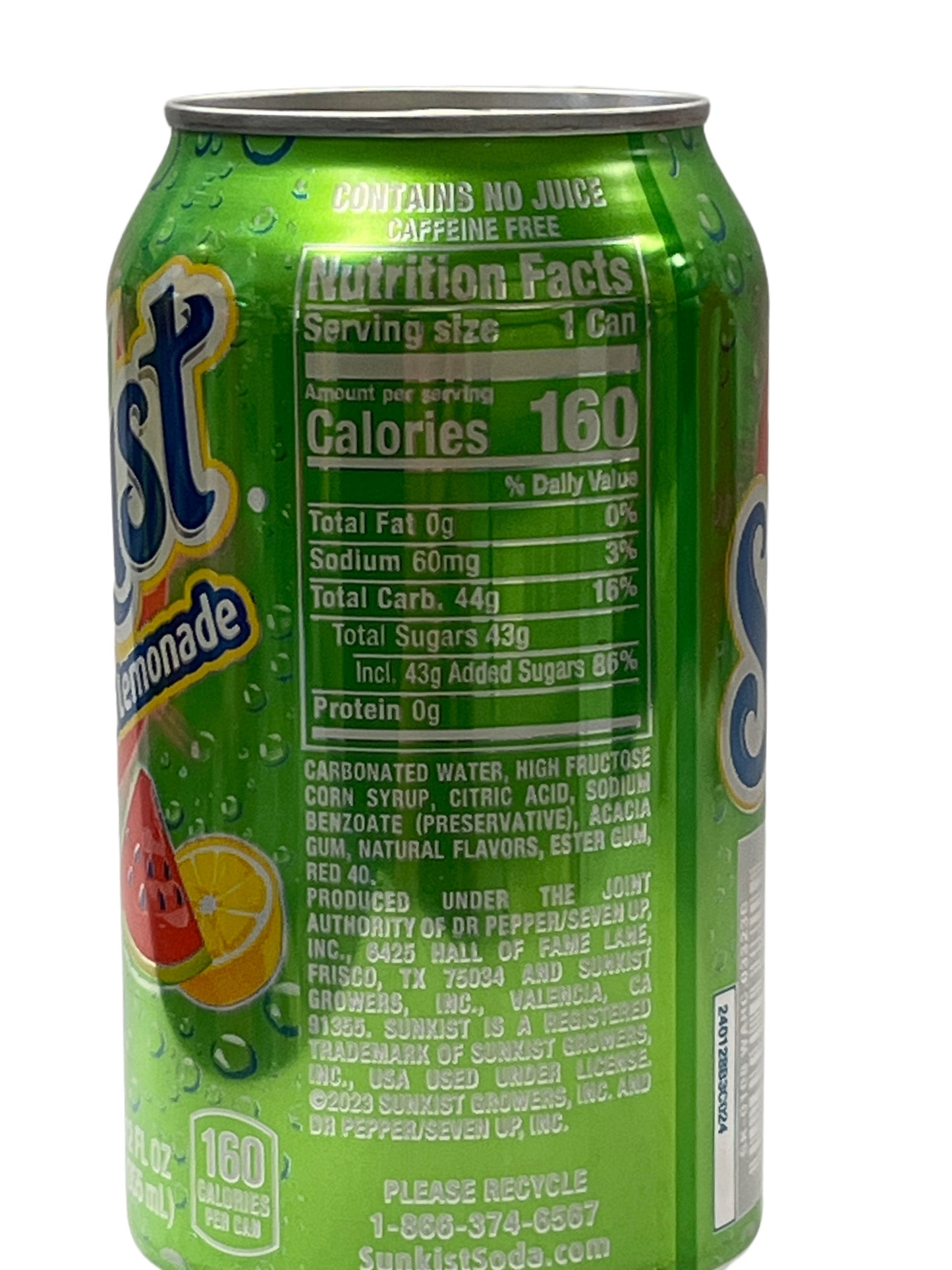 Sunkist Watermelon Lemonade Can 355ML