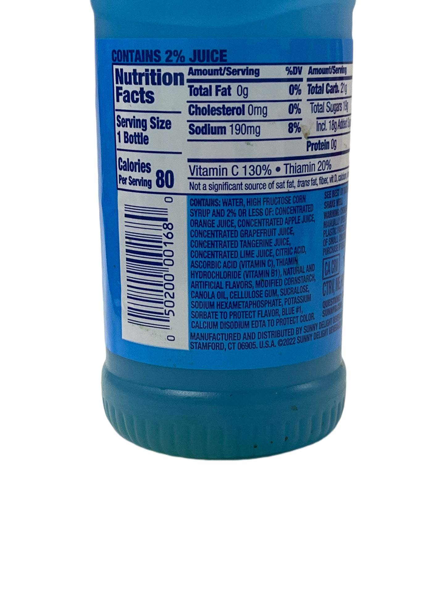 Sunny D Blue Raspberry 333ML