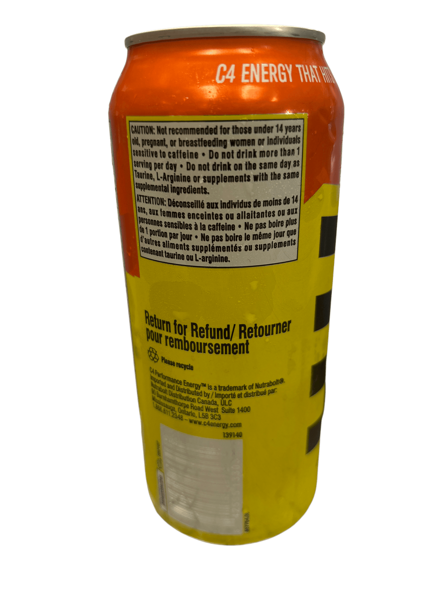 C4 Performance Energy Zero Sugar Orange Slice 473ML