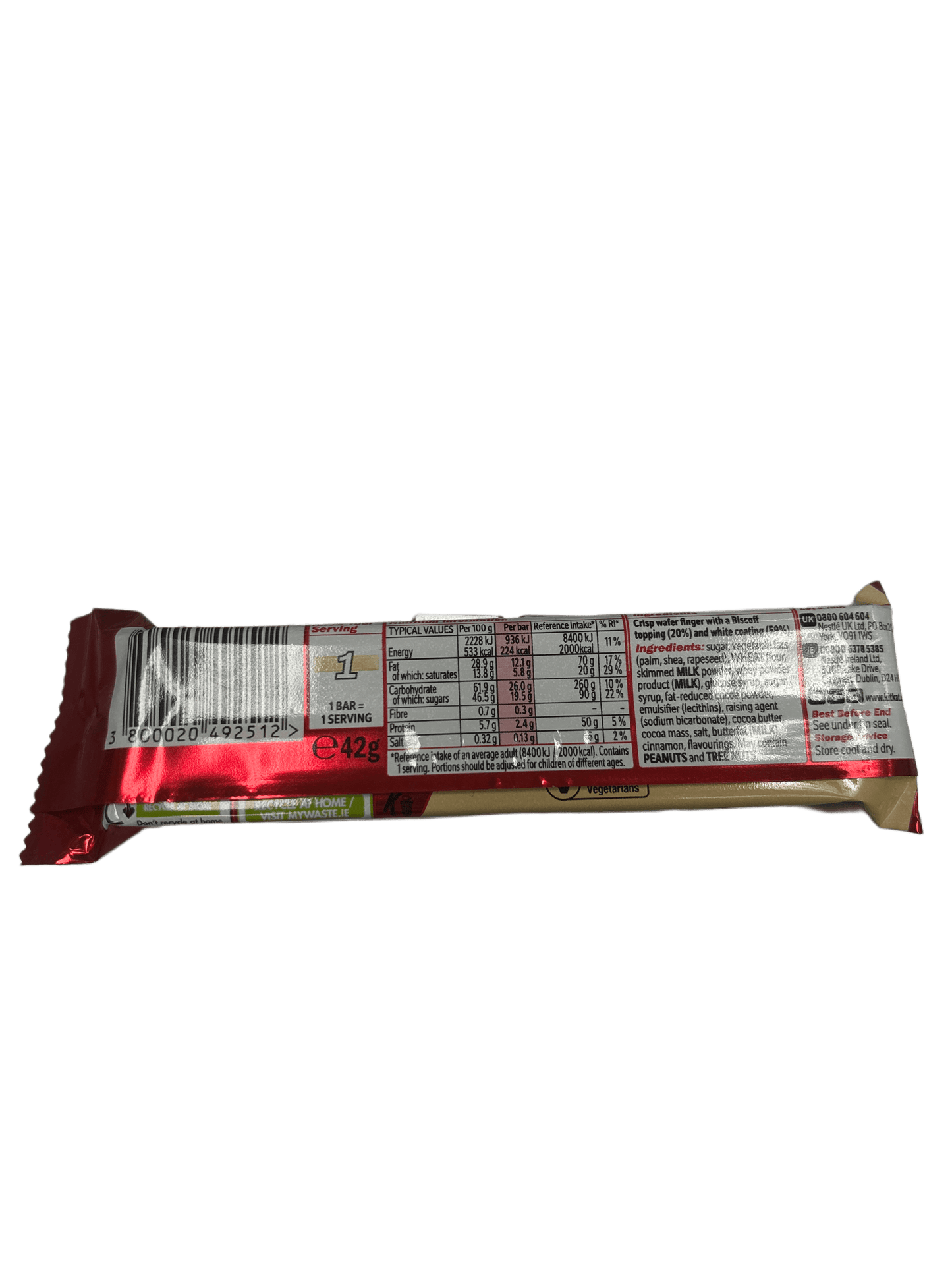 Kit Kat Chunky Lotus Biscoff White 42G - U.K Edition