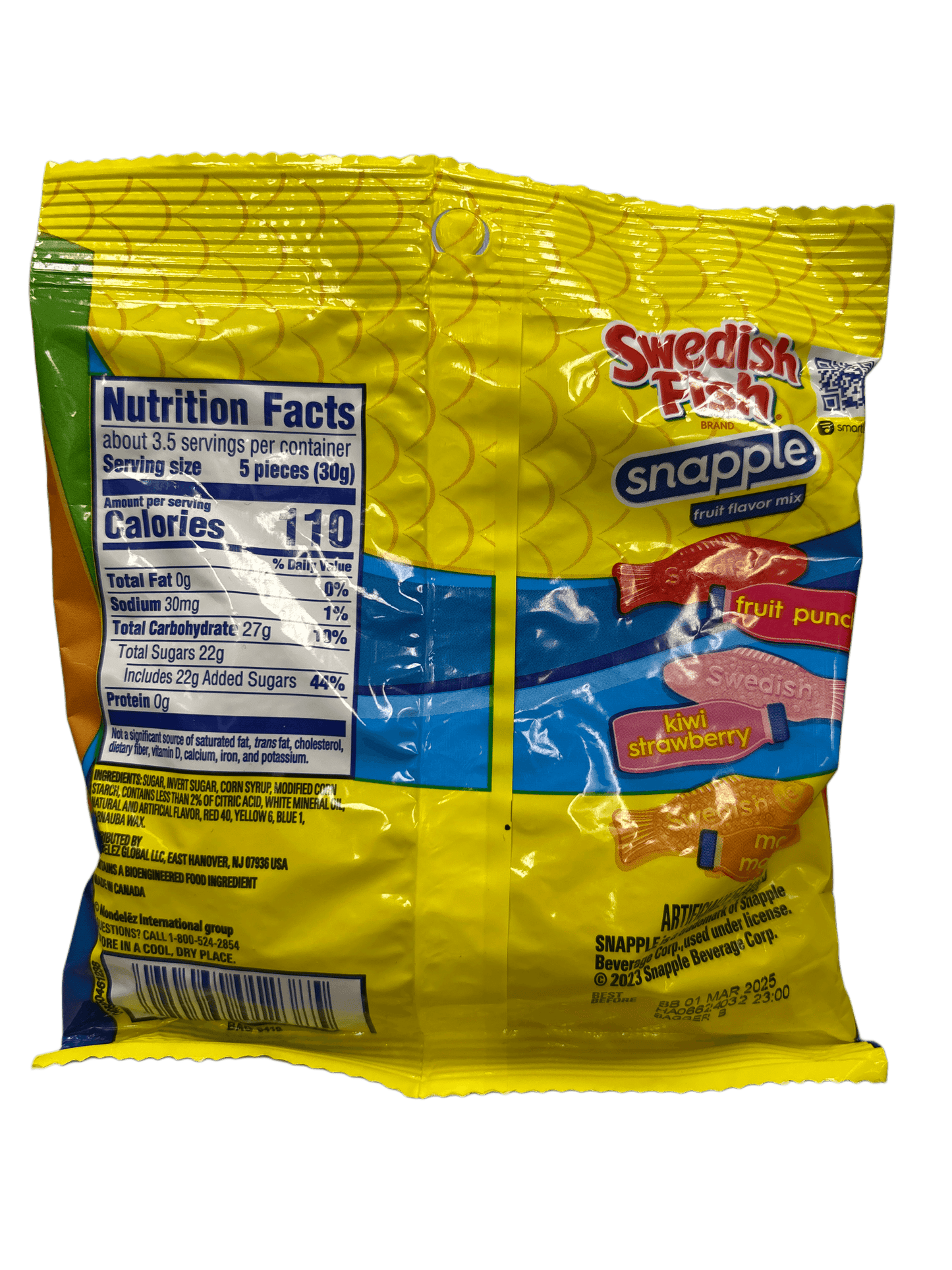 Swedish Fish Snapple Fruit Flavor Candy Bag 102G