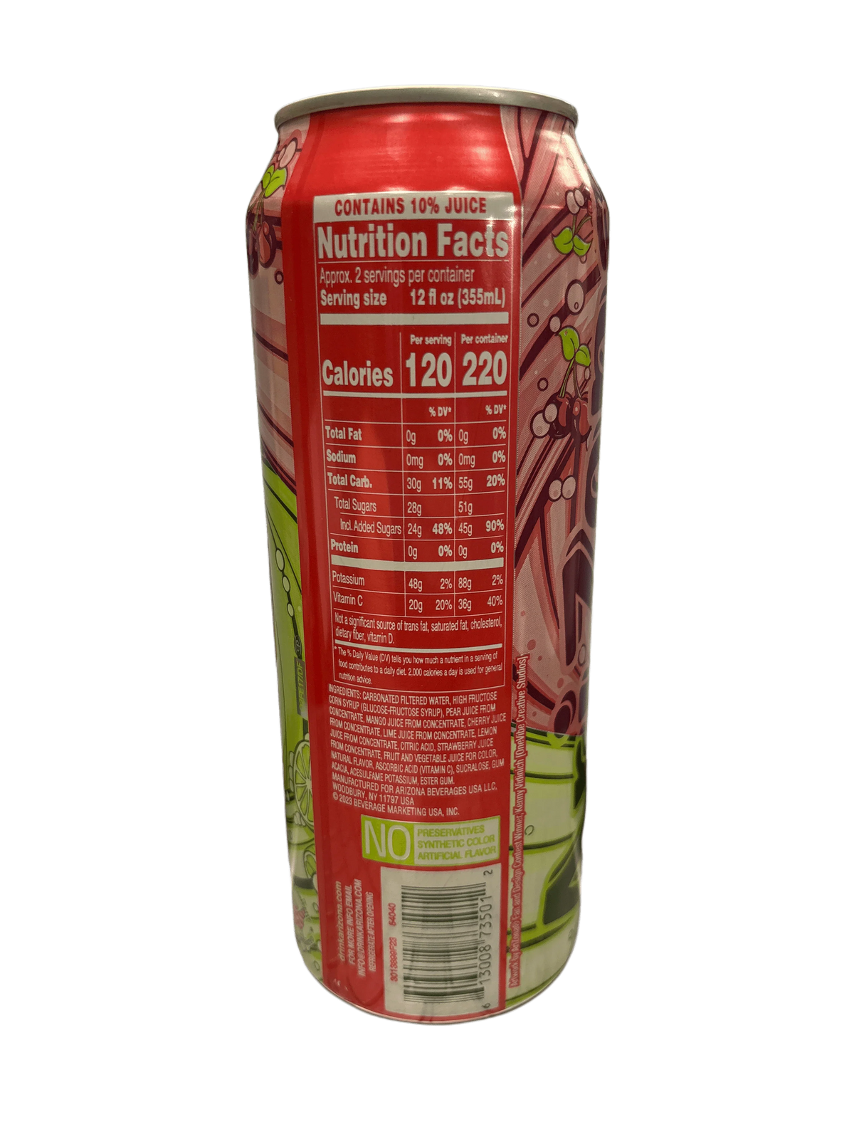 Arizona Rickey Apple Arizona Sparkling Cherry Lime Rickey 650ML