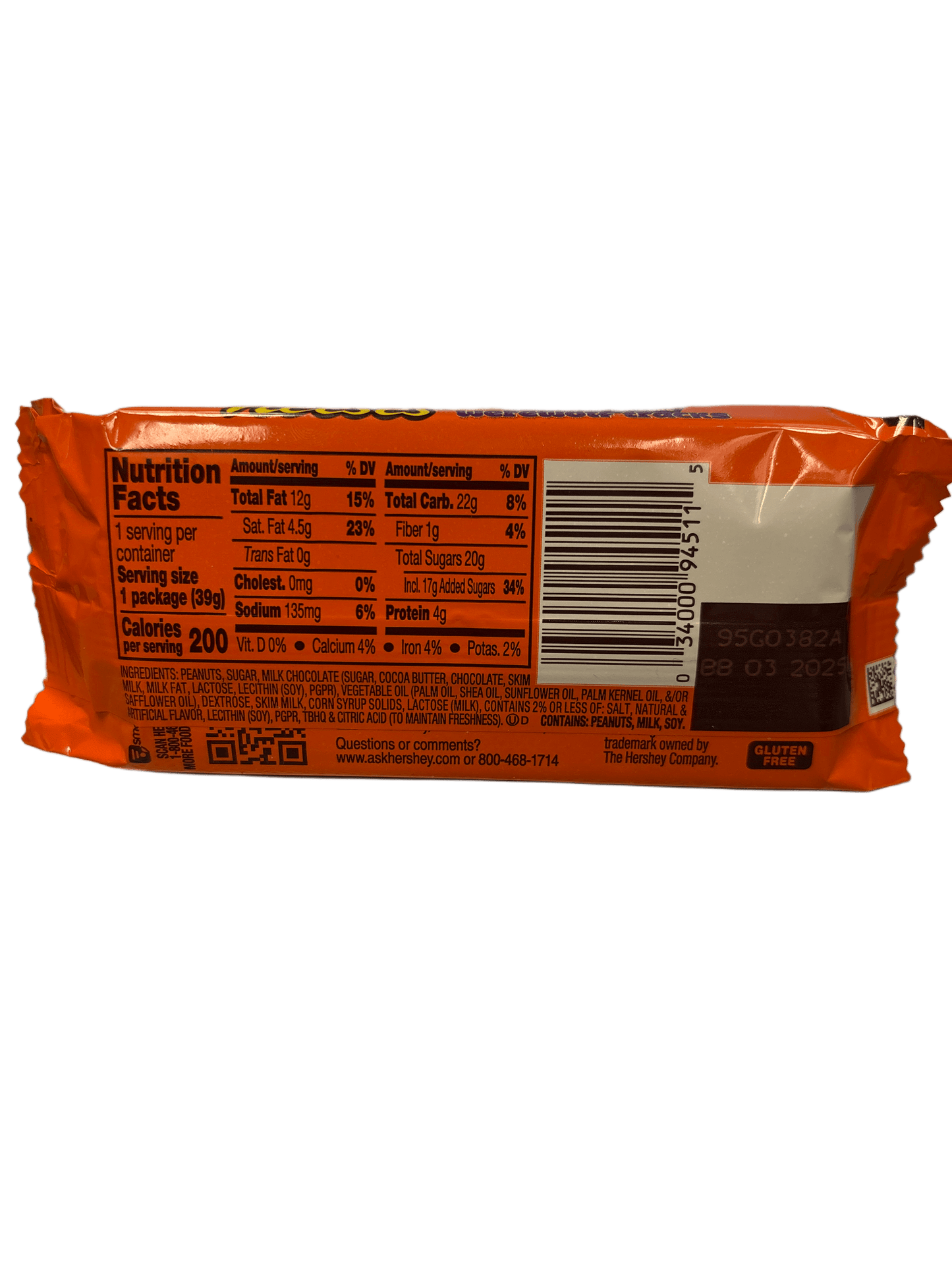 Halloween Reese's Werewolf Tracks Chocolate 39G