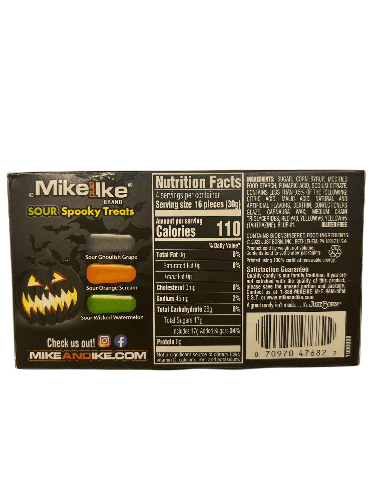 Halloween Mike & Ike Sour Spooky Treats 4.25OZ