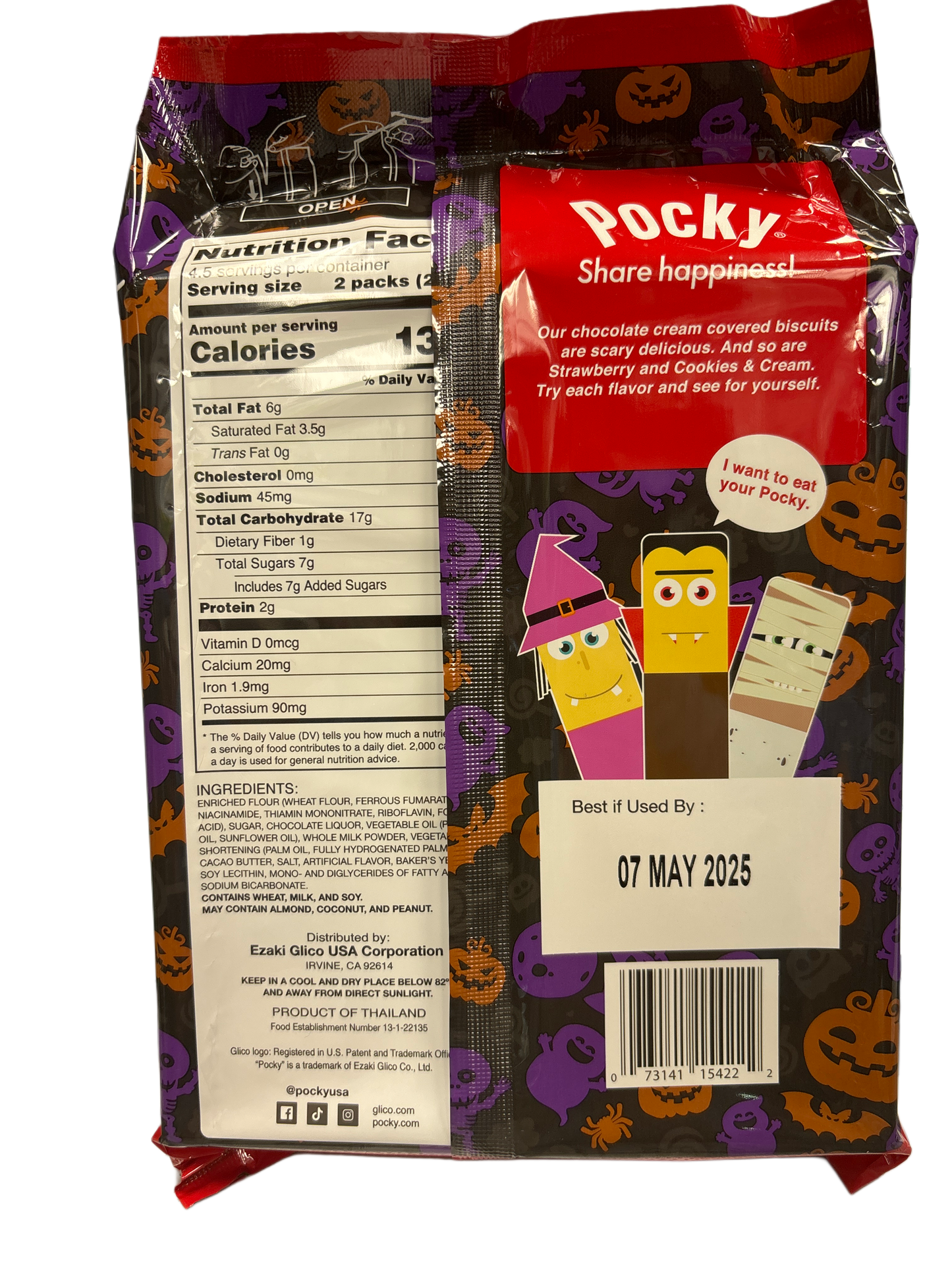 Pocky Halloween Chocolate Cream Covered Biscuits Sticks 4.13OZ