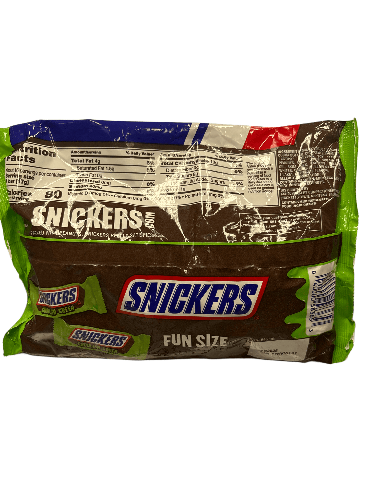 Snickers Halloween Ghoulish Green 9.69OZ