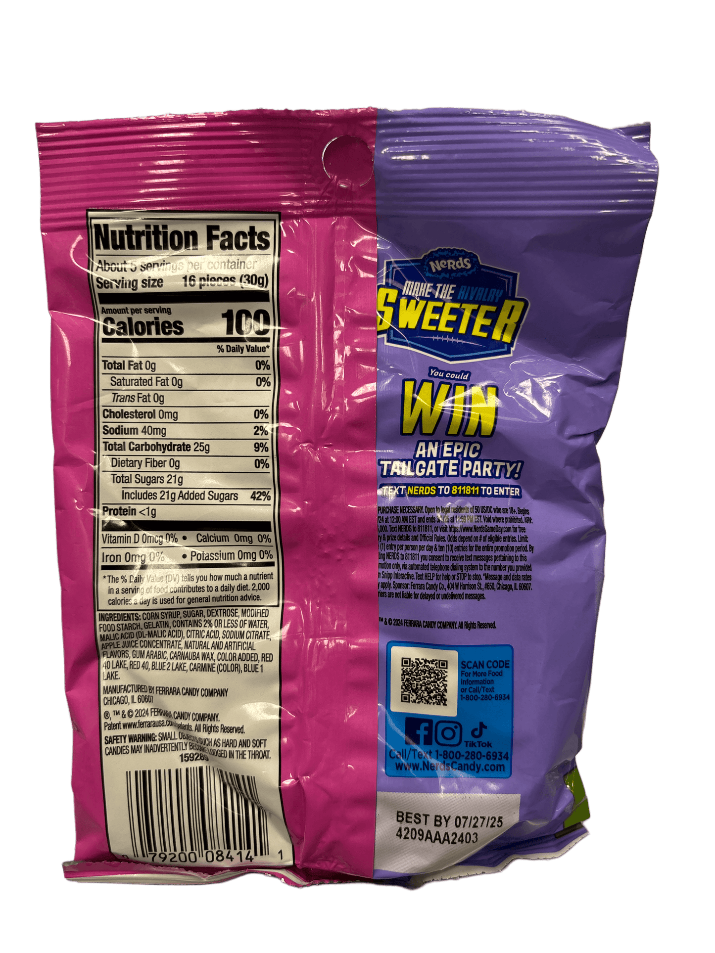 Nerds Gummy Clusters Grape Strawberry Blitz - 5OZ