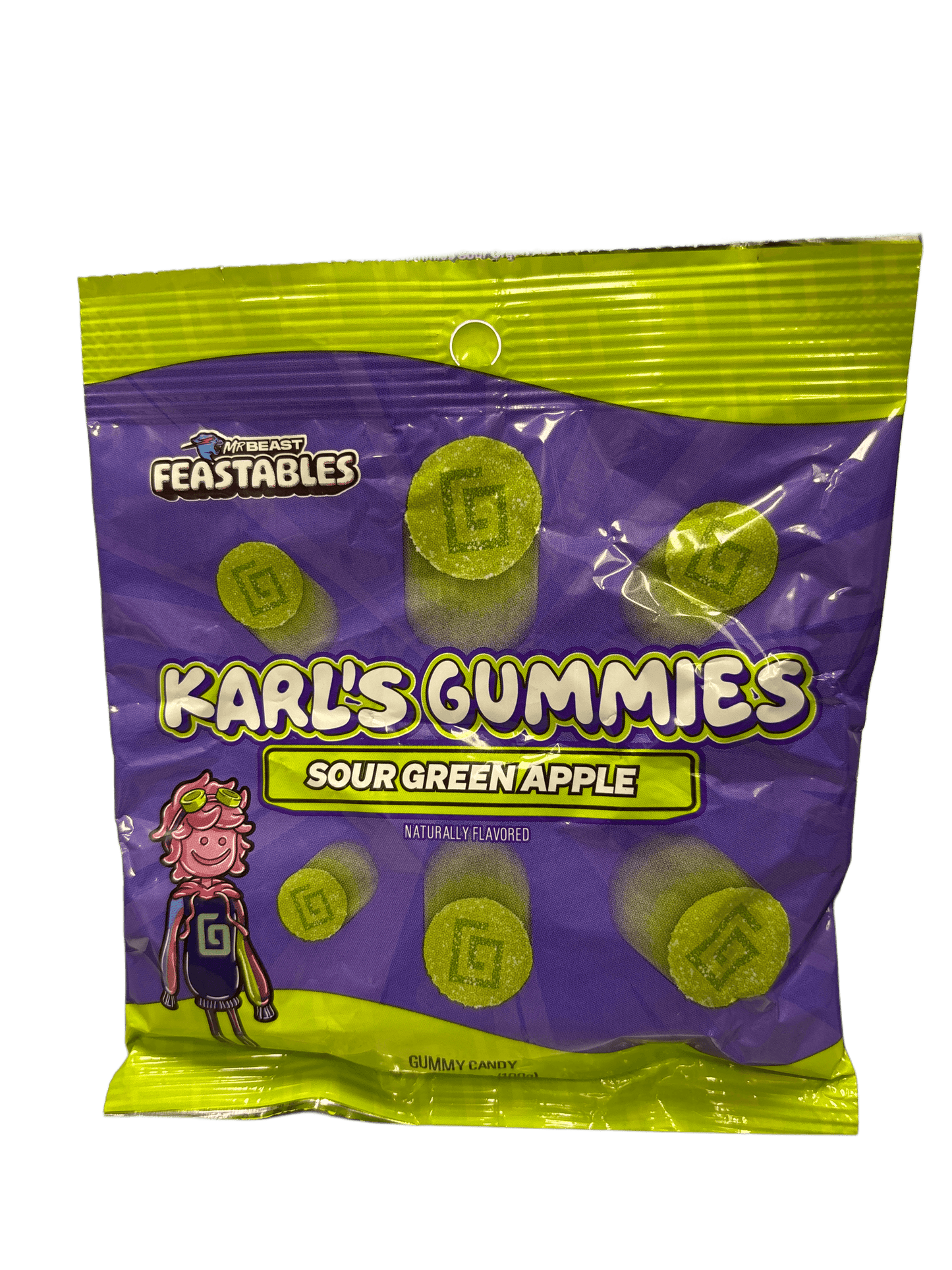 Mr. Beast Feastables Karl's Gummies Sour Green Apple 2024 Edition - 3.5OZ