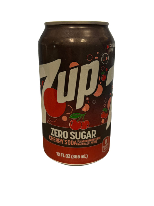 7UP Zero Sugar Cherry Soda Can - 355ML