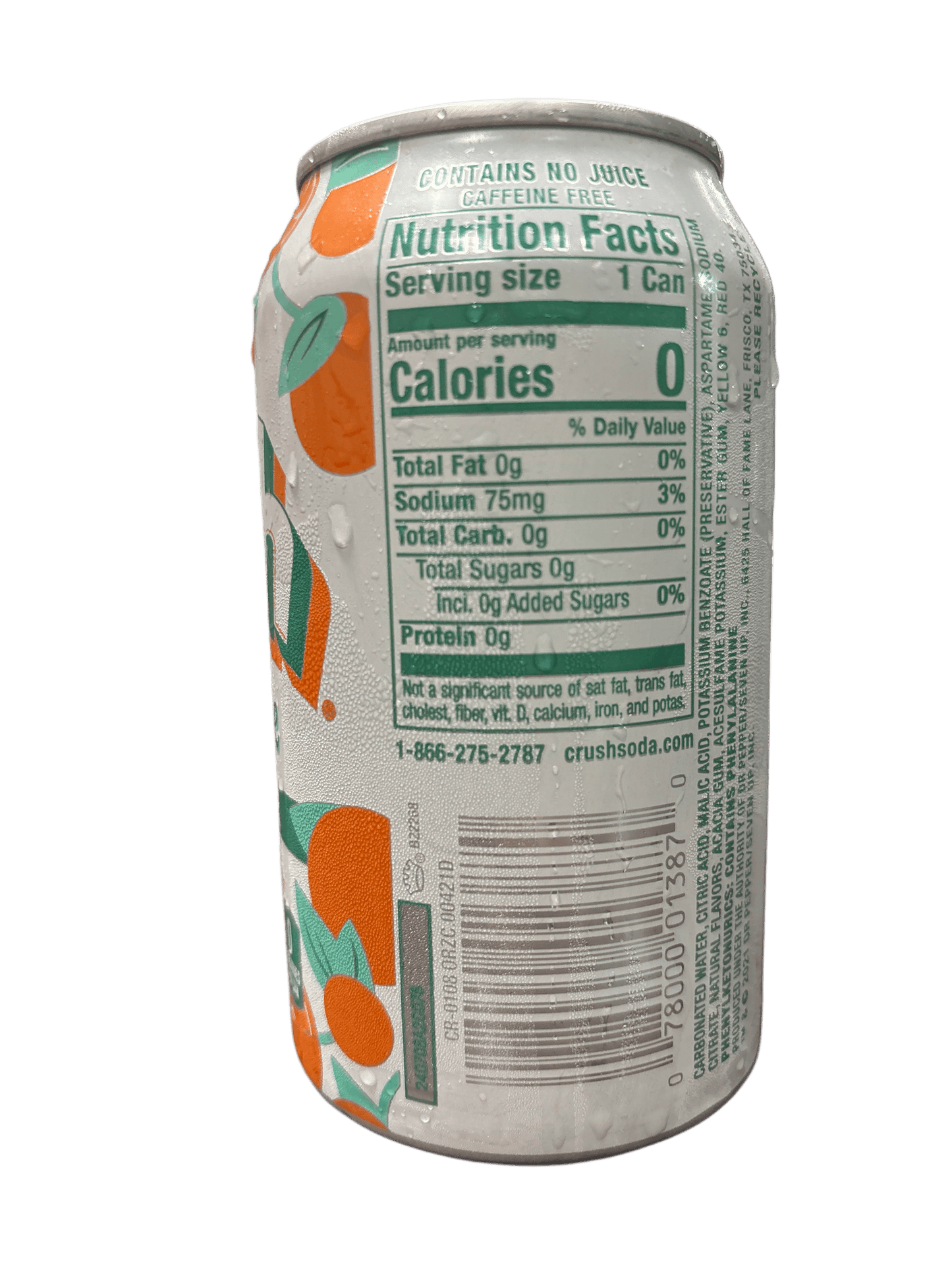 Crush Zero Sugar Orange Soda 12OZ