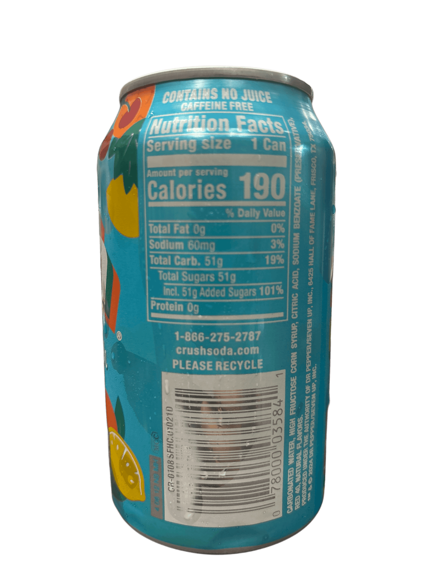 Crush Sparkling Fruit Punch Soda Can 12OZ