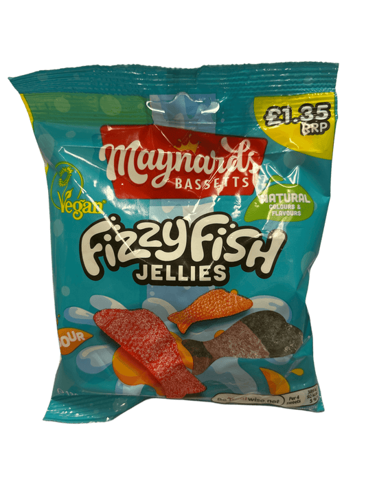 Maynards Bassetts Sour Fish 130G - U.K Edition