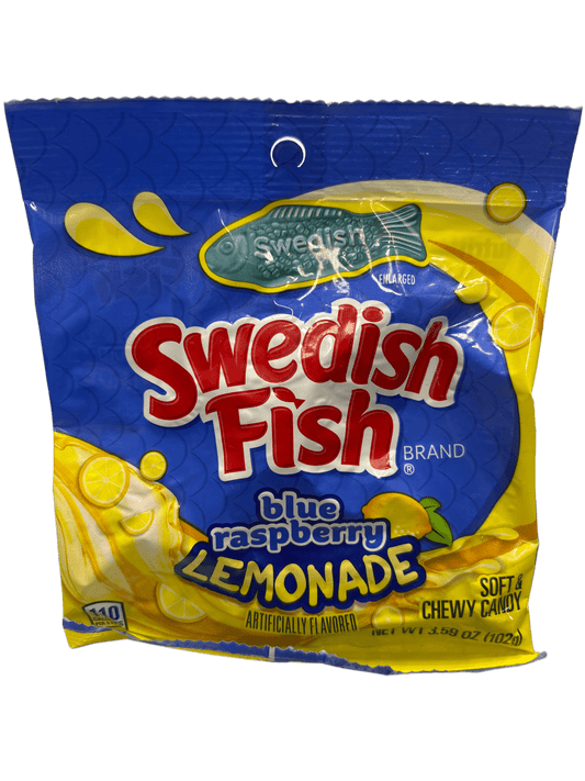 Swedish Fish Blue Raspberry Lemonade Candy Bag 102G