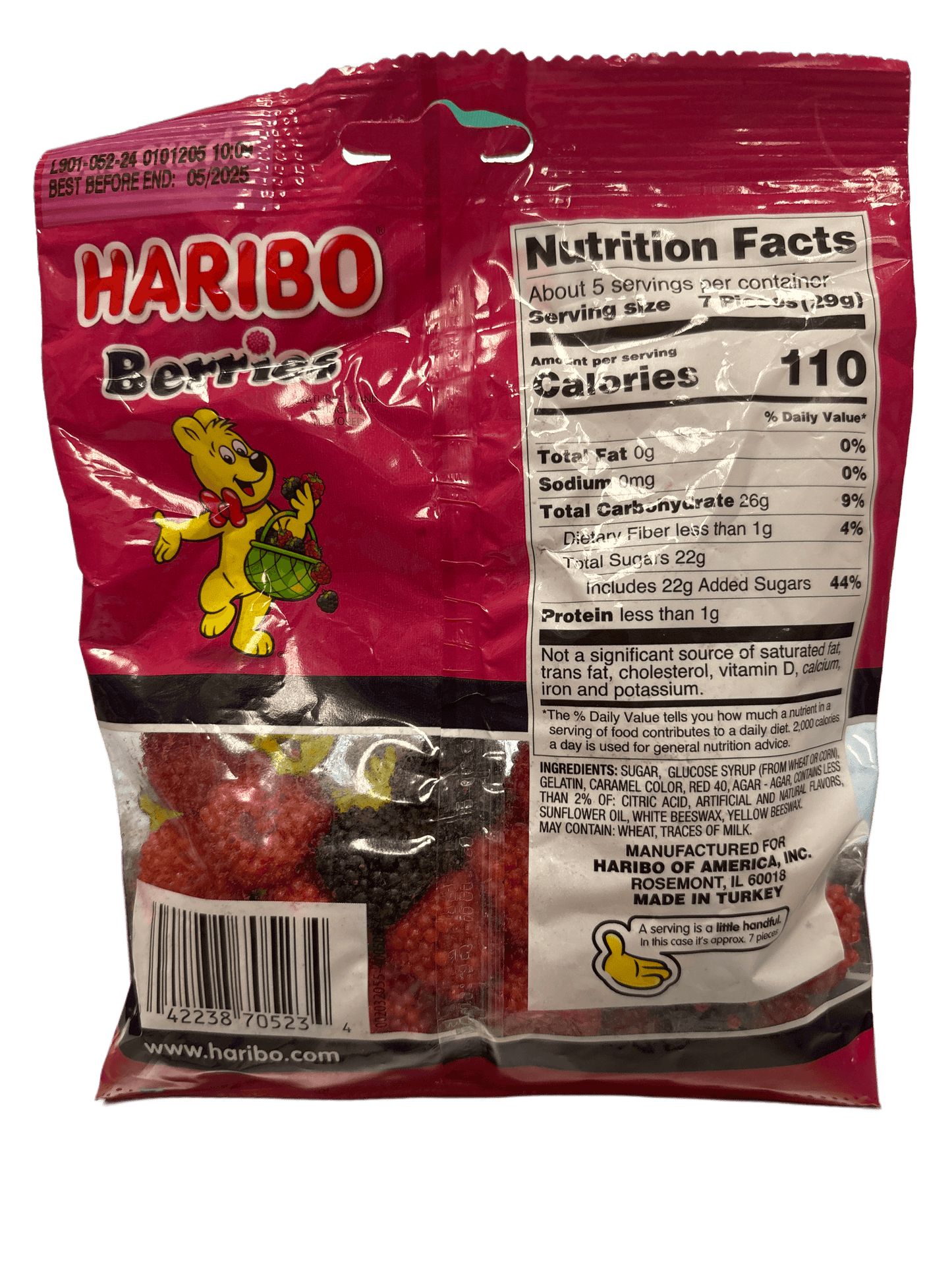 Haribo Berries Crunchy & Chewy 142G