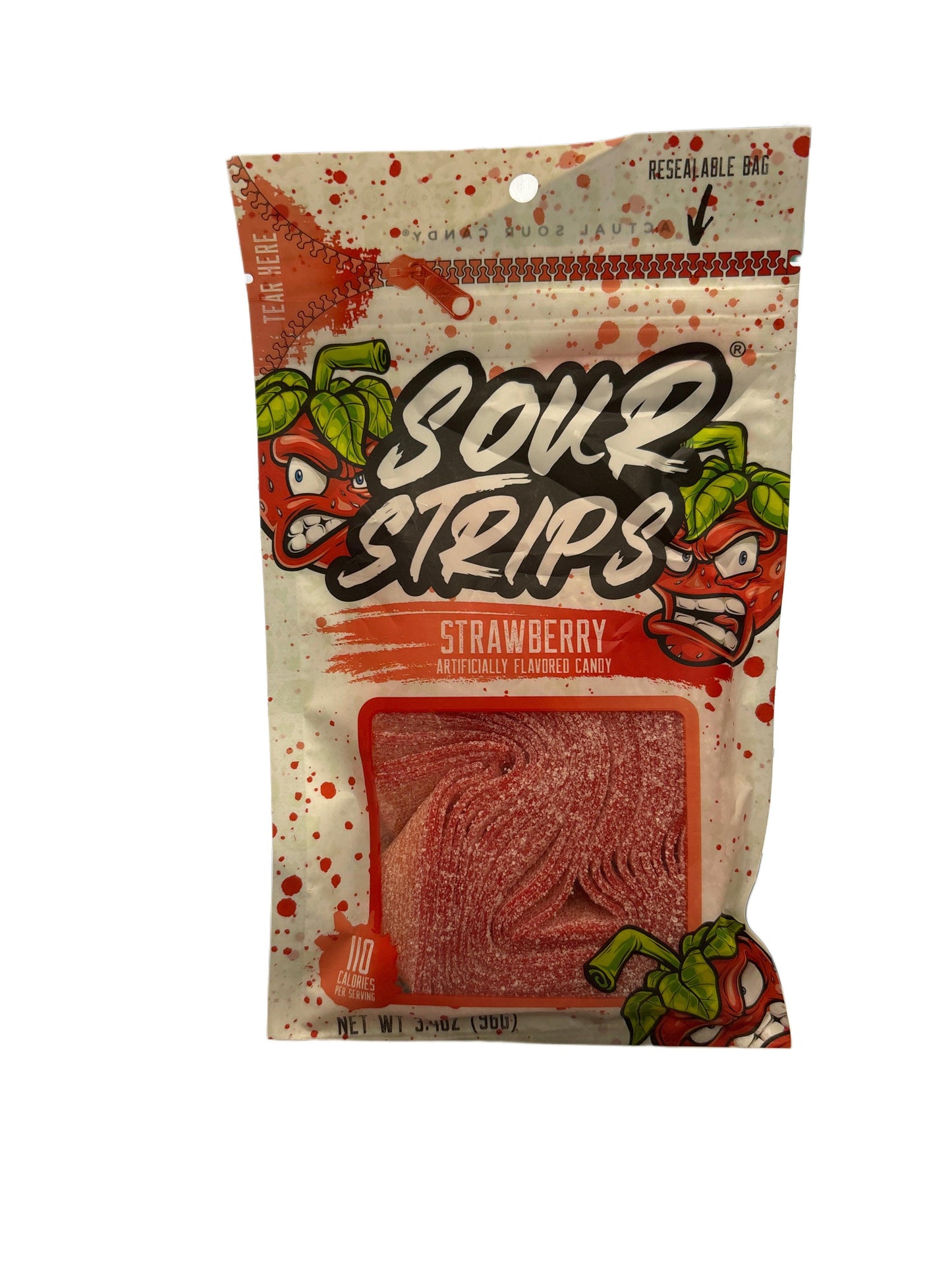 Sour Strips Strawberry 96G