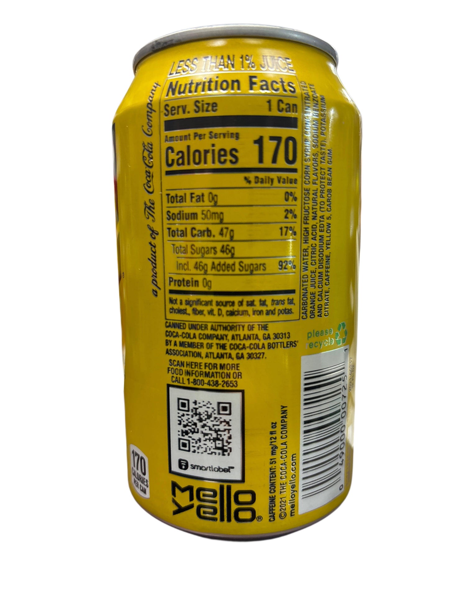 Mello Yello Citrus Flavored Soda Can 355ML