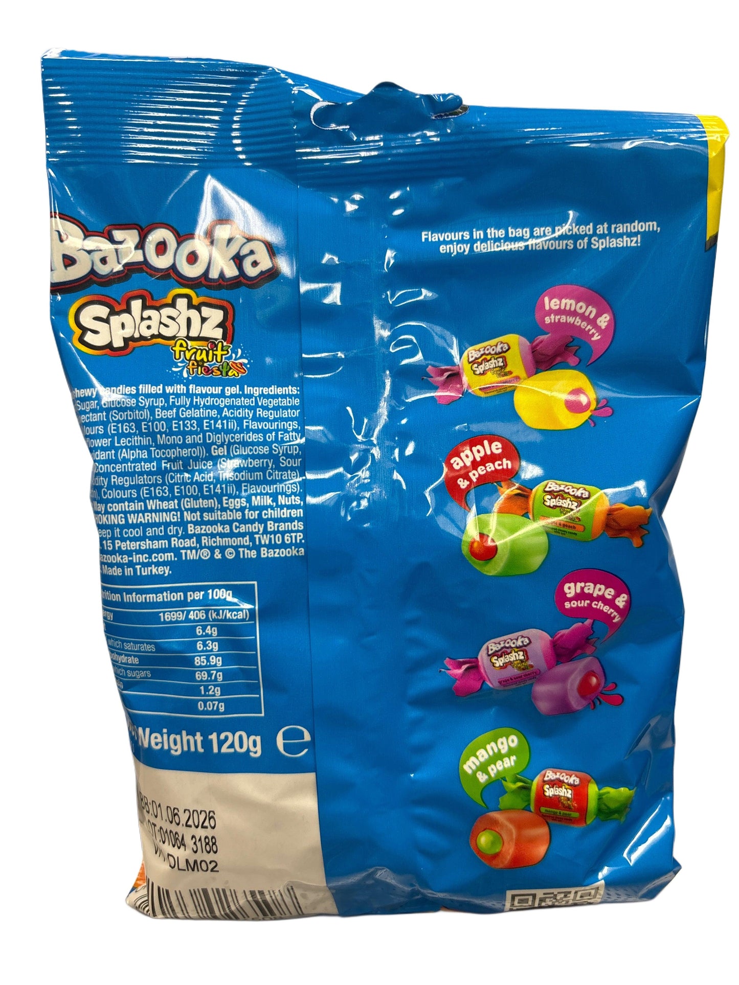 Bazooka Chewz Sour Candy Bag 120G