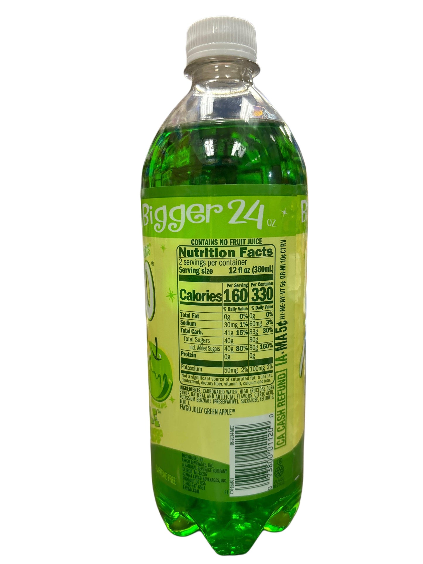 Faygo Jolly Green Apple Soda 24OZ