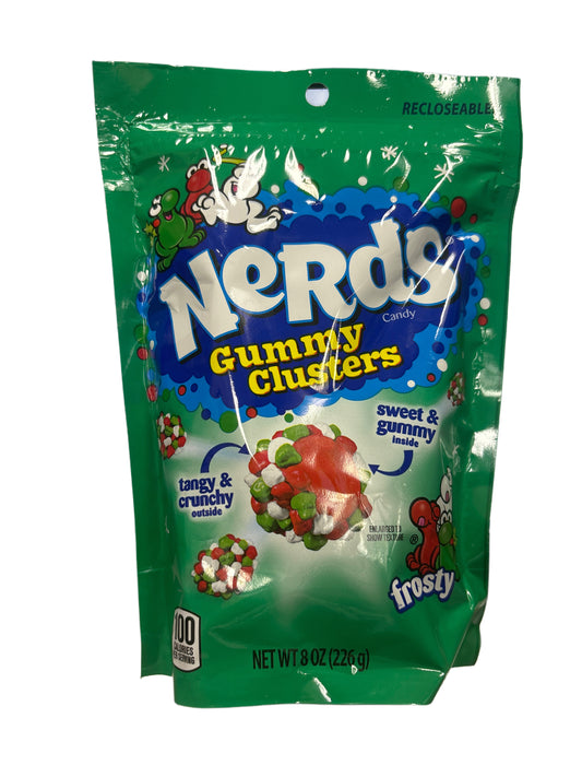 Nerds Holiday Frosty Gummy Cluster Candy Bag 8OZ