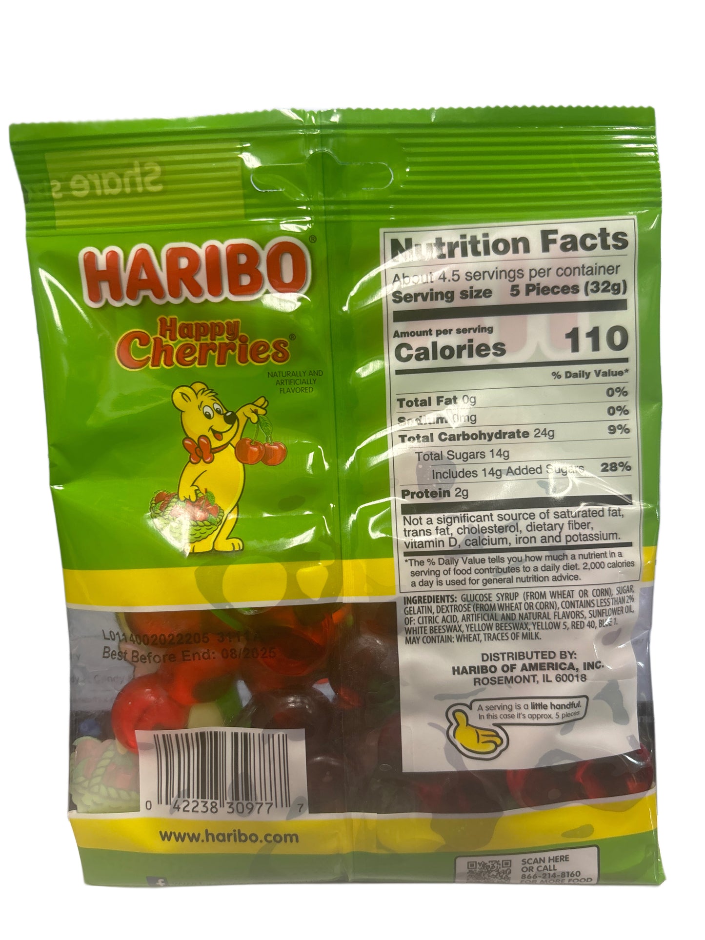 Haribo Happy Cherries Candy Bag 5OZ