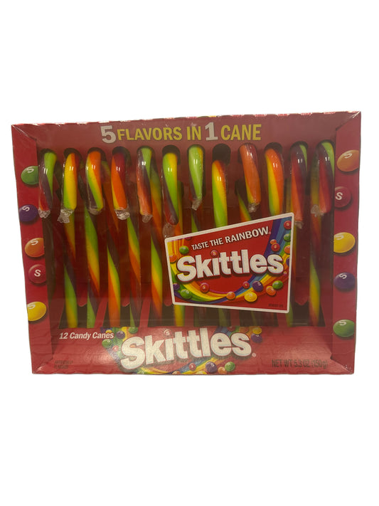 Skittles Christmas Candy Canes - 12 Count