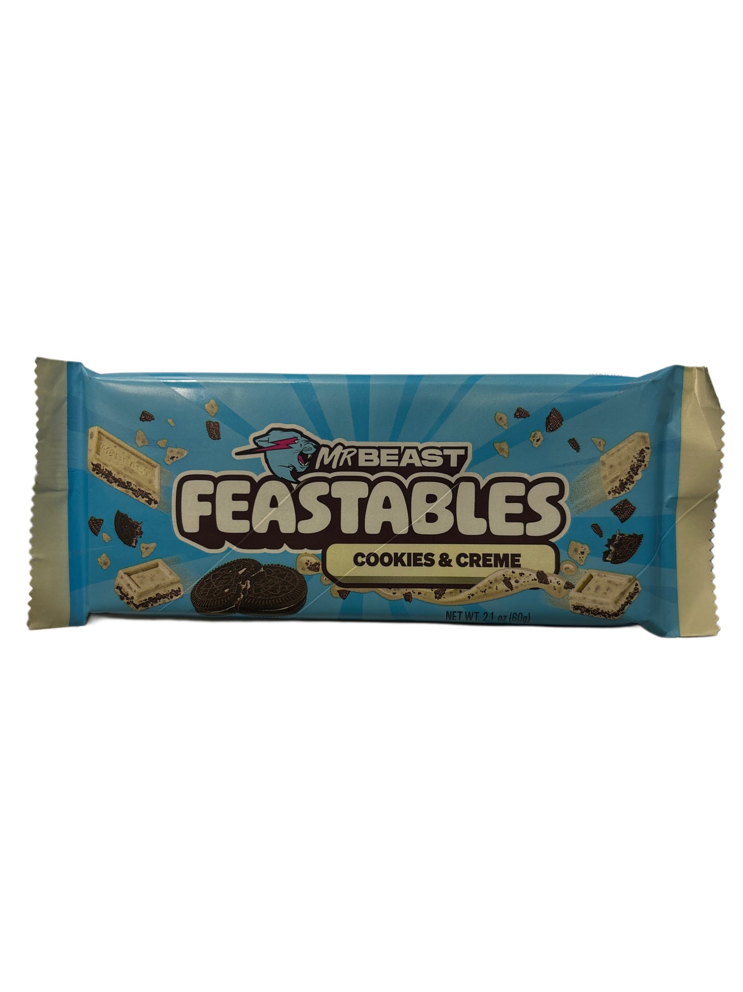 Feastables Mr. Beast Cookies & Creme Chocolate Bar 2.1OZ