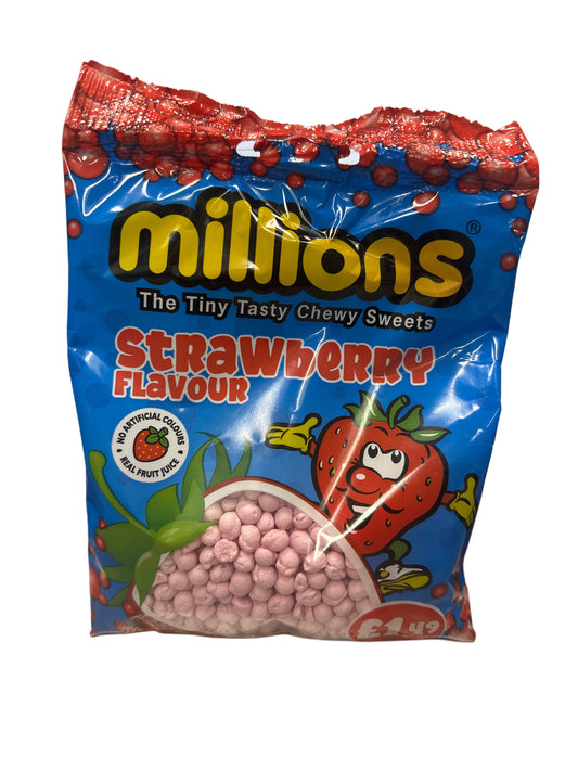 Millions Strawberry Flavor Candy Bag 110G