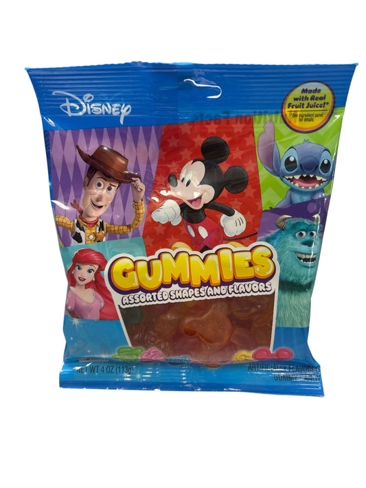 Disney Gummies Shape and Flavors Candy Bag 4OZ