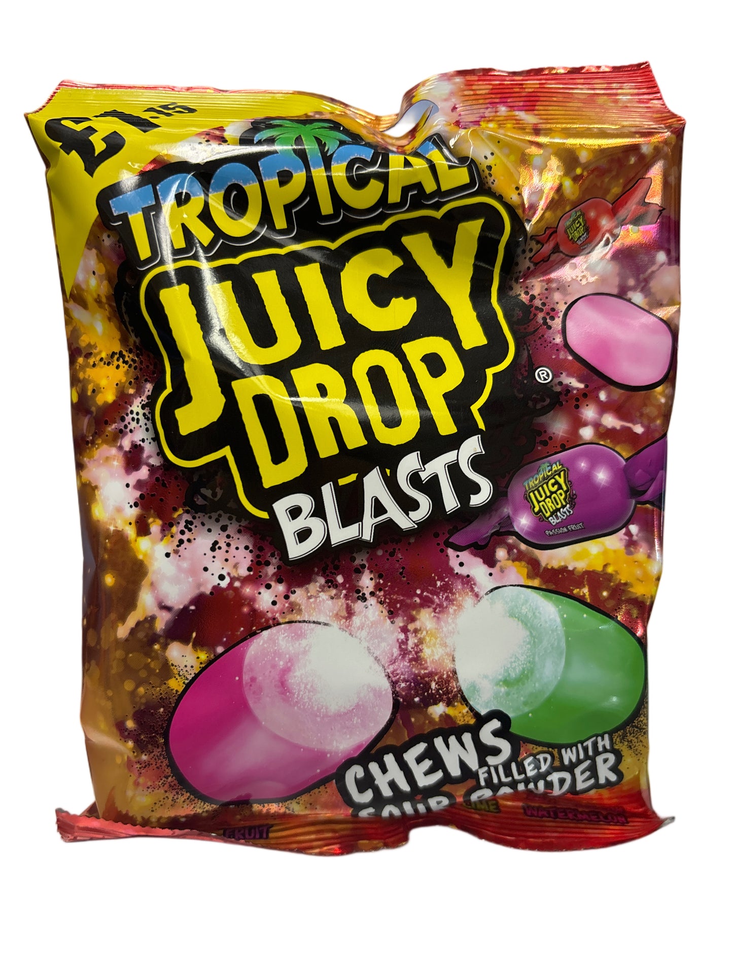 Juicy Drop Blasts Tropical Chews 120G - U.K Edition