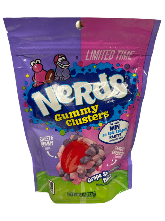 Nerds Gummy Clusters Grape Strawberry Blitz 8OZ