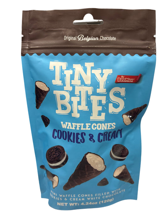 Tiny Bites Waffle Cones Cookies & Cream 4.24OZ