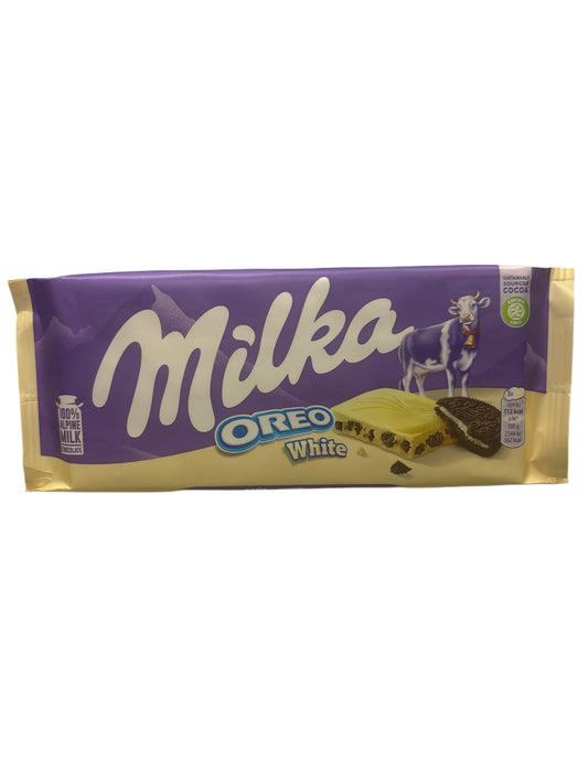 MILKA Oreo White Chocolate Bar 100G - U.K Edition