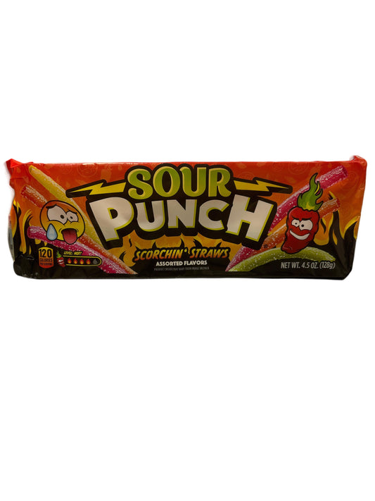 Sour Punch Scorchin' Straws 4.5OZ