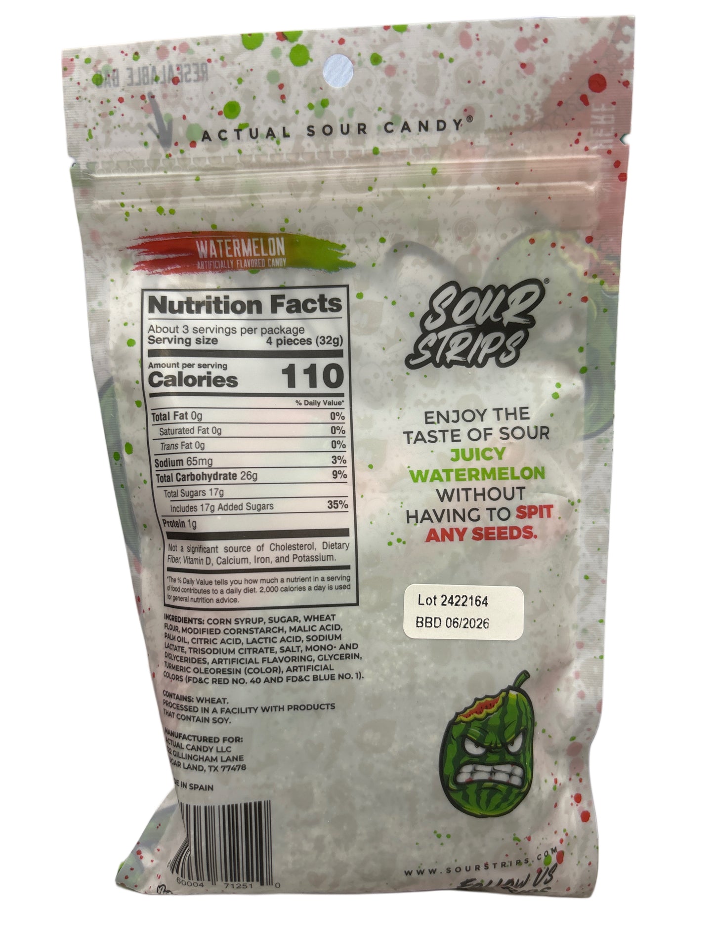 Sour Strips Watermelon 3.4OZ