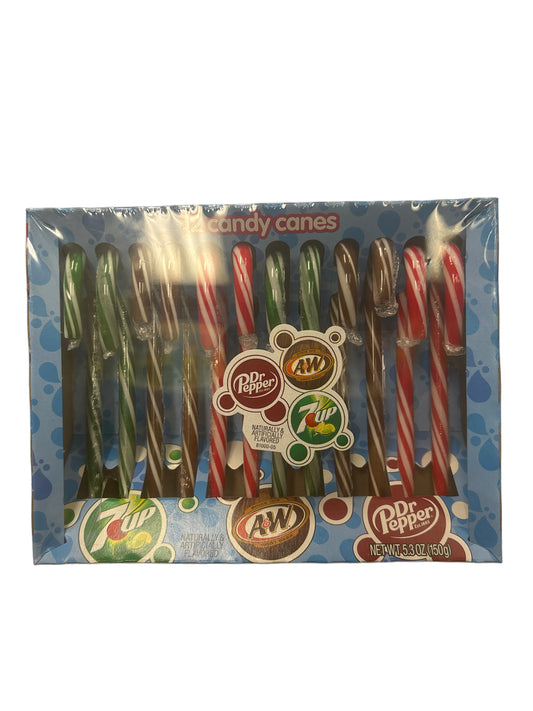 A&W 7UP & DR. PEPPER Candy Canes - 12 Pack